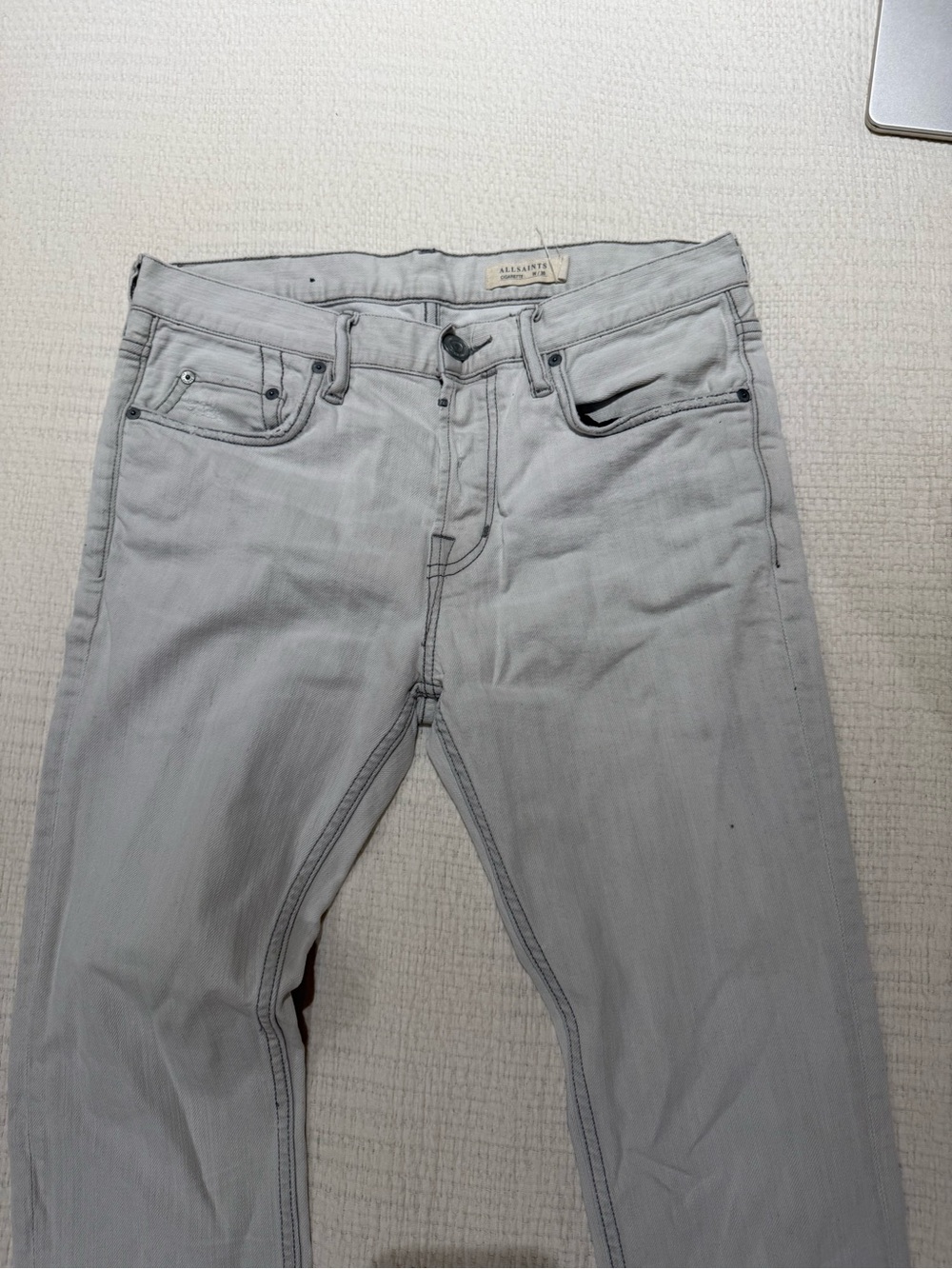 AllSaints Slim-Fit Light Grey Men's Jeans